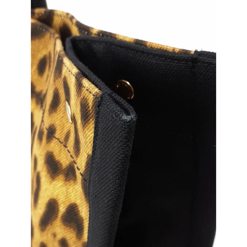 Saint Laurent Rive Gauche Tote | Leopard Print Canvas Shopping Bag - Image 5
