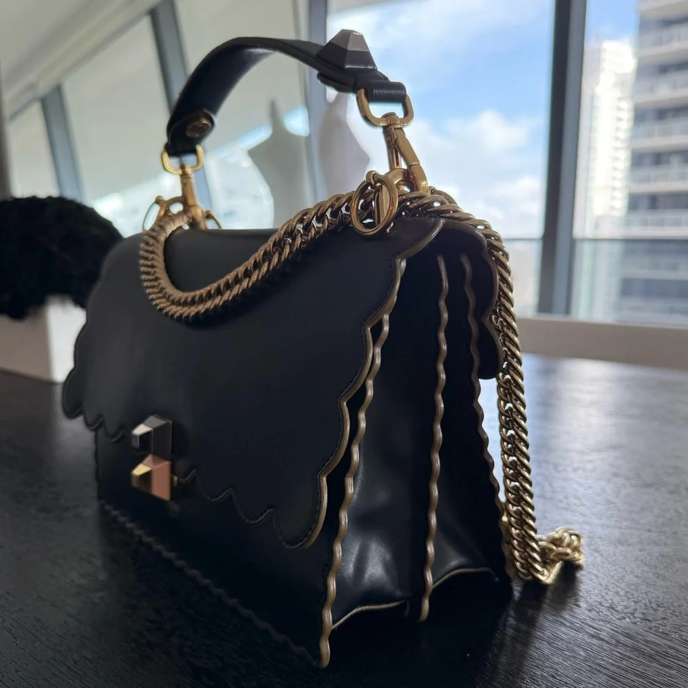 Fendi Kan I Shoulder Bag | Vitello Liberty Leather Crossbody - Image 3