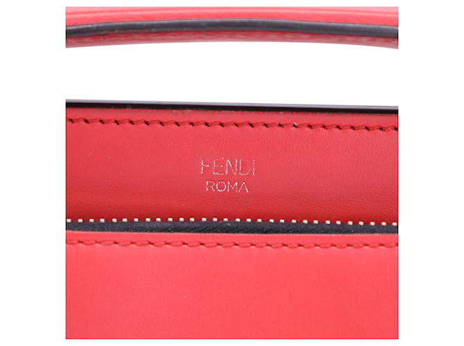 Fendi Dotcom Satchel Bag in Red Leather - Image 3