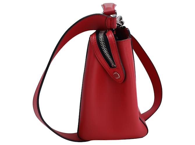 Fendi Dotcom Satchel Bag in Red Leather - Image 4