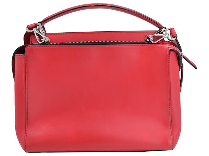 Fendi Dotcom Satchel Bag in Red Leather - Image 5