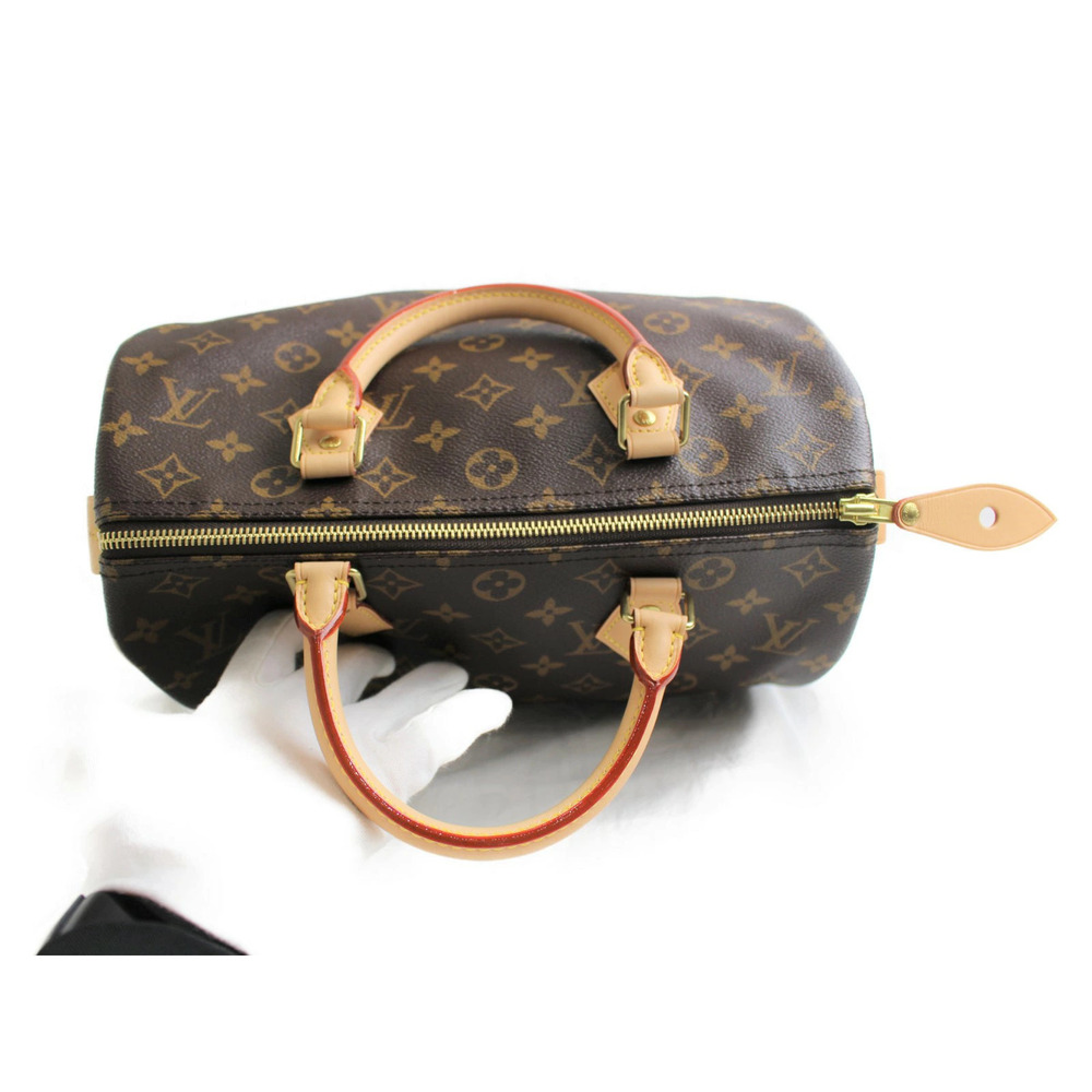 LOUIS VUITTON Speedy Monogram Brown Canvas Handbag LV - Image 7