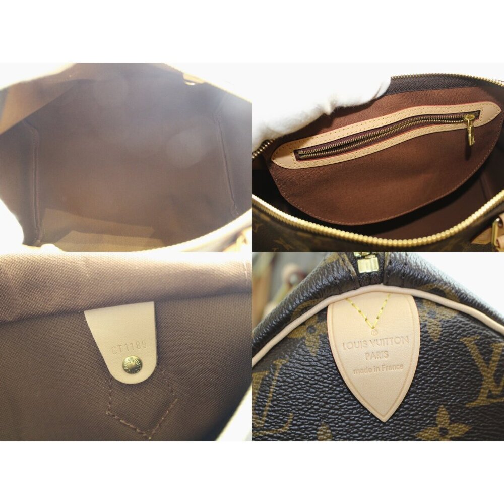 LOUIS VUITTON Speedy Monogram Brown Canvas Handbag LV - Image 8