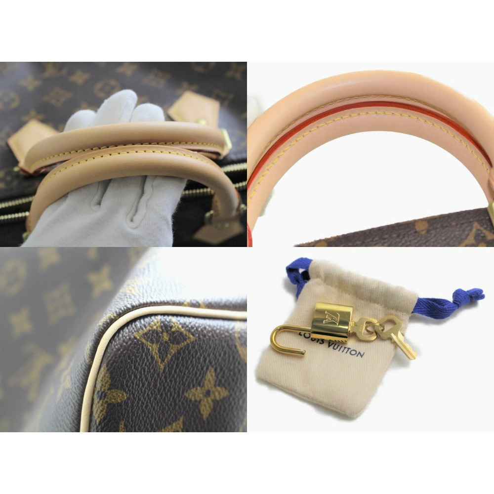 LOUIS VUITTON Speedy Monogram Brown Canvas Handbag LV - Image 9
