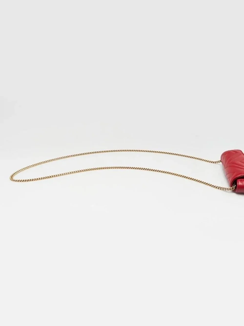 GG Marmont Matelassé Leather Super Mini Bag in Red - Image 7