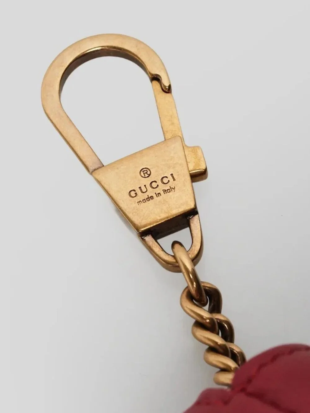 GG Marmont Matelassé Leather Super Mini Bag in Red - Image 10