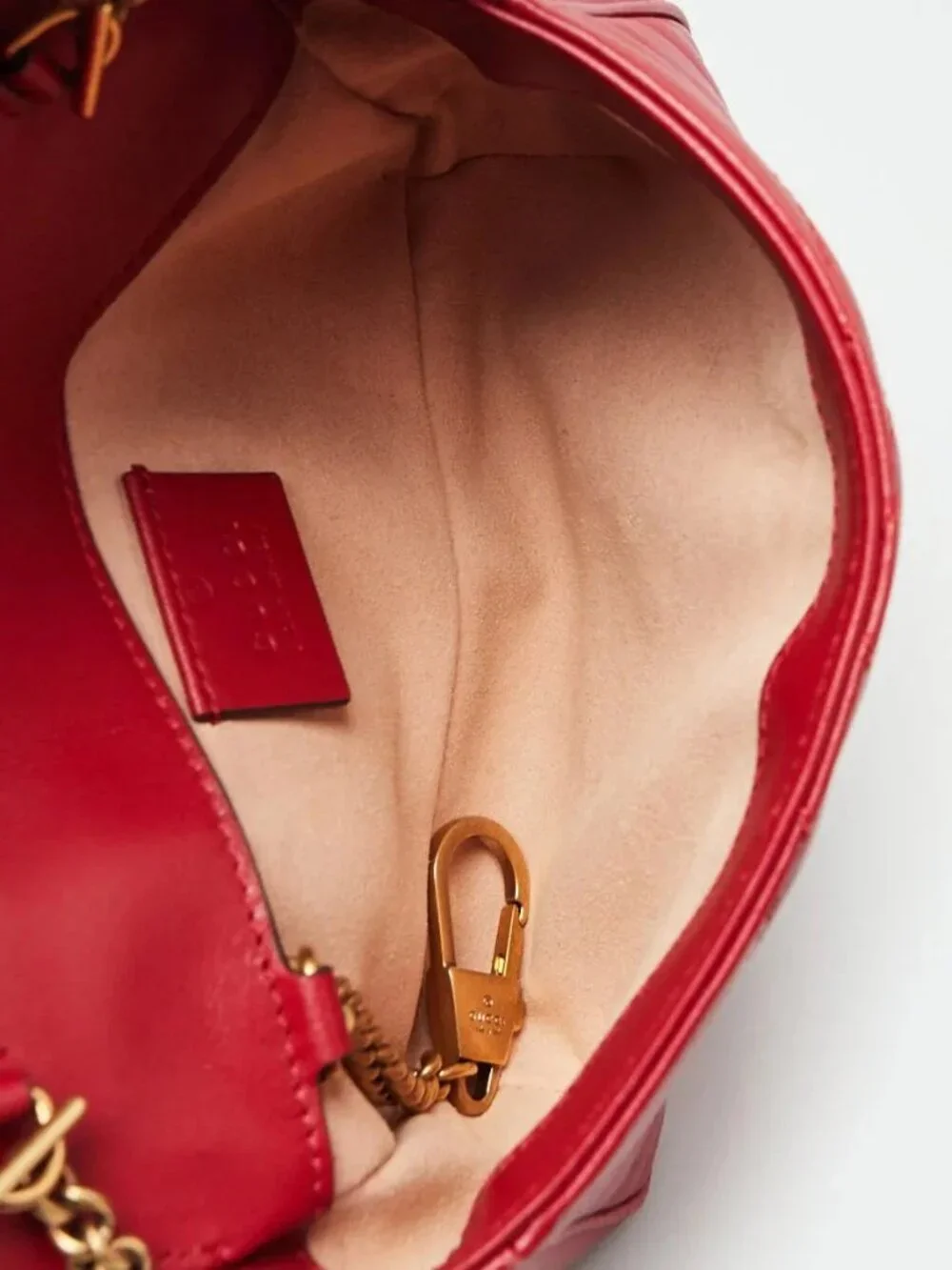 GG Marmont Matelassé Leather Super Mini Bag in Red - Image 8