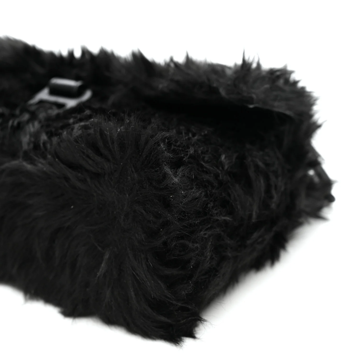 Balenciaga Faux Fur Small Downtown Shoulder Bag Black - Image 10
