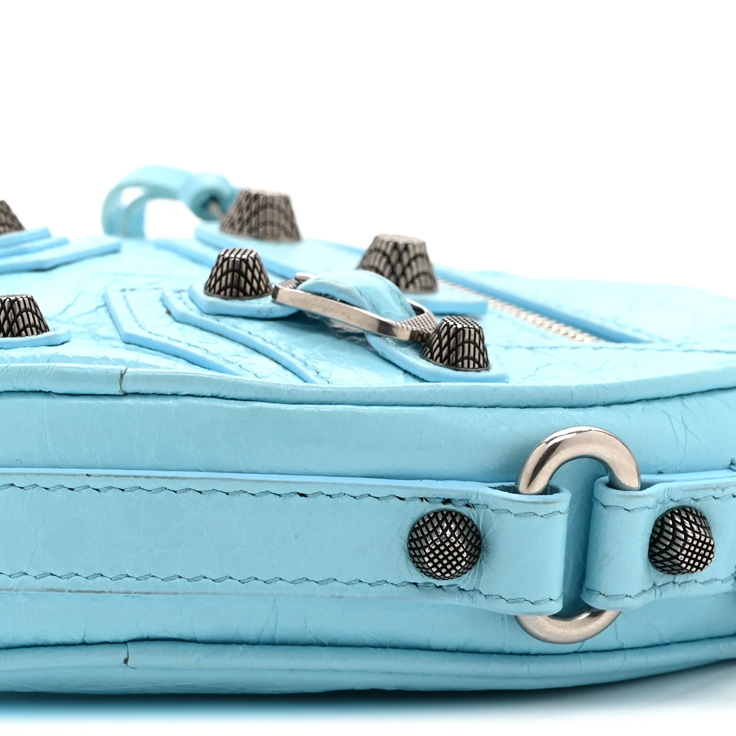 Balenciaga Agneau Arena Mini Le Cagole Heart Bag Blue - Image 10