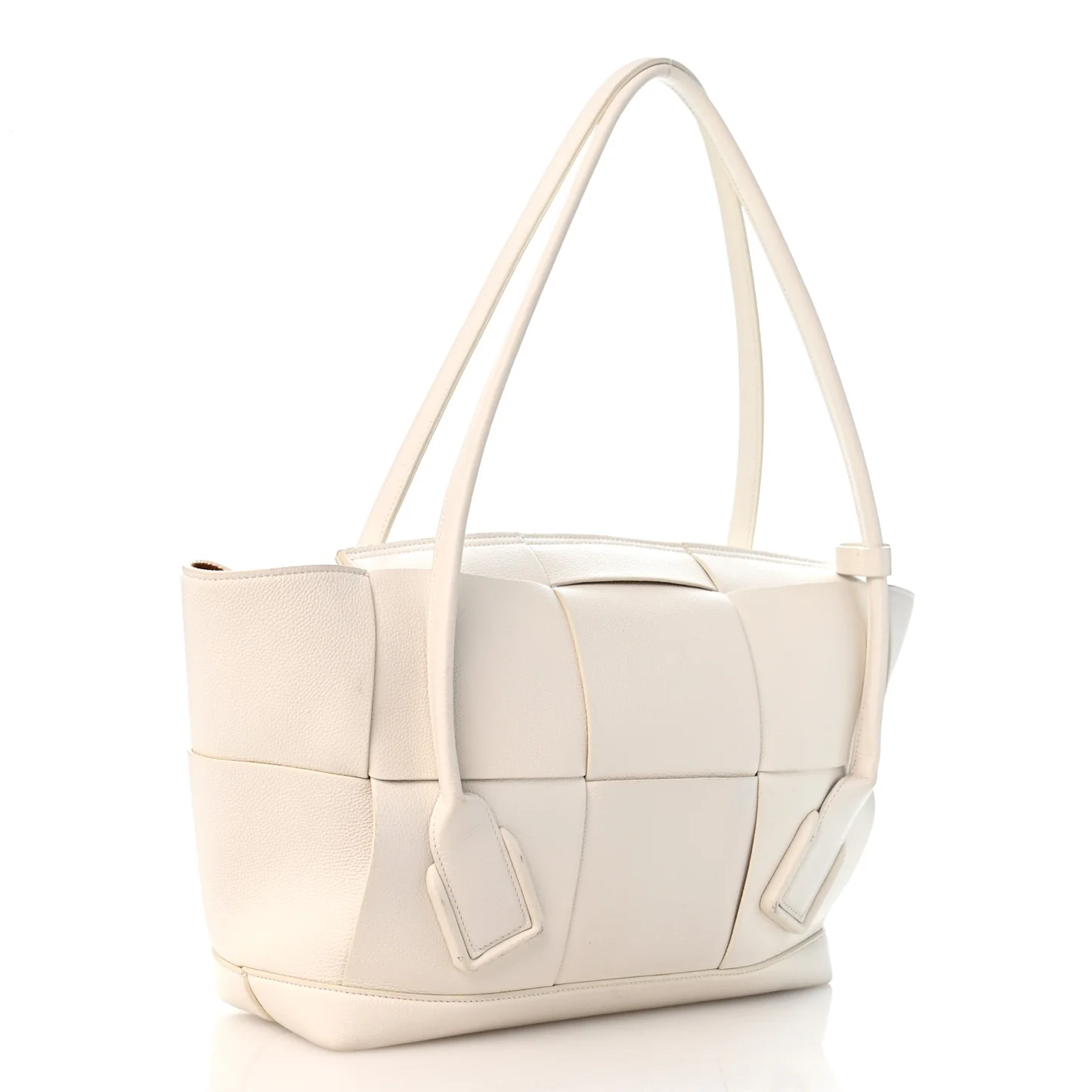 Bottega Veneta French Calfskin Maxi Intrecciato Medium Arco Bianco - Image 3
