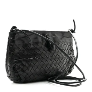 Bottega Veneta Nappa Intrecciato Mini Shoulder Bag Black