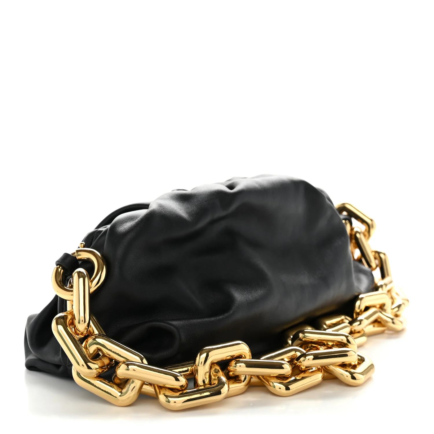 Bottega Veneta Calfskin The Pouch Chain Black - Image 3