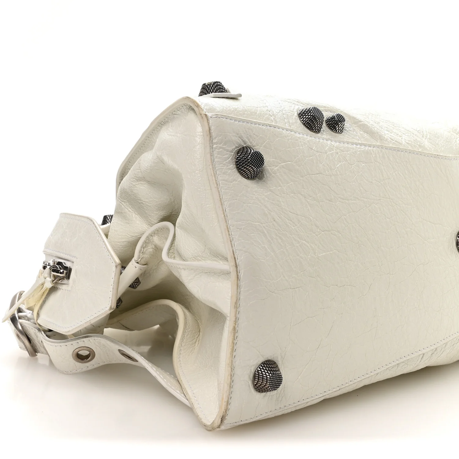 Balenciaga Agneau Arena Neo Cagole City Handbag Optic White - Image 9