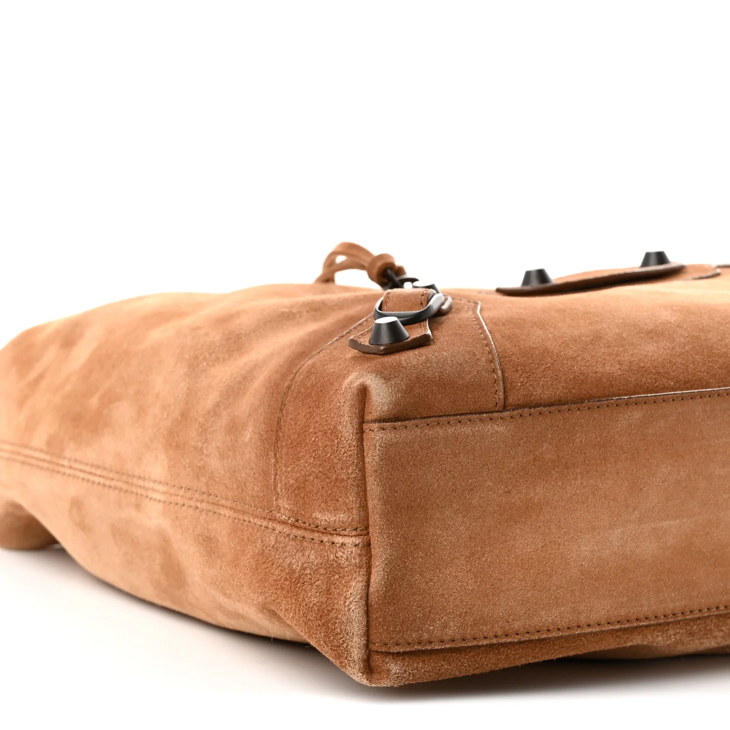 Balenciaga Suede Classic Hardware Small Le City Hobo Bag Camel - Image 9