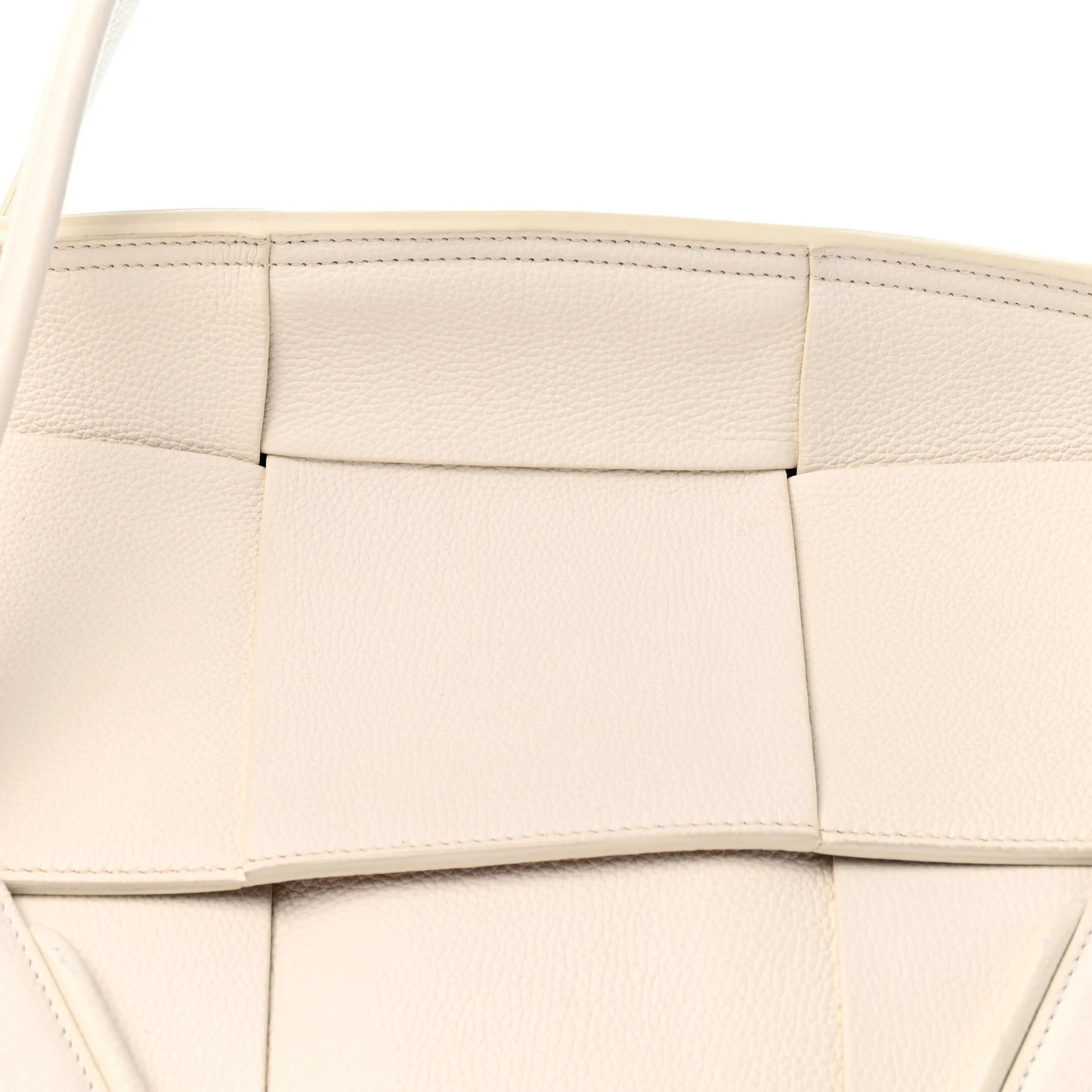 Bottega Veneta French Calfskin Maxi Intrecciato Medium Arco Bianco - Image 8