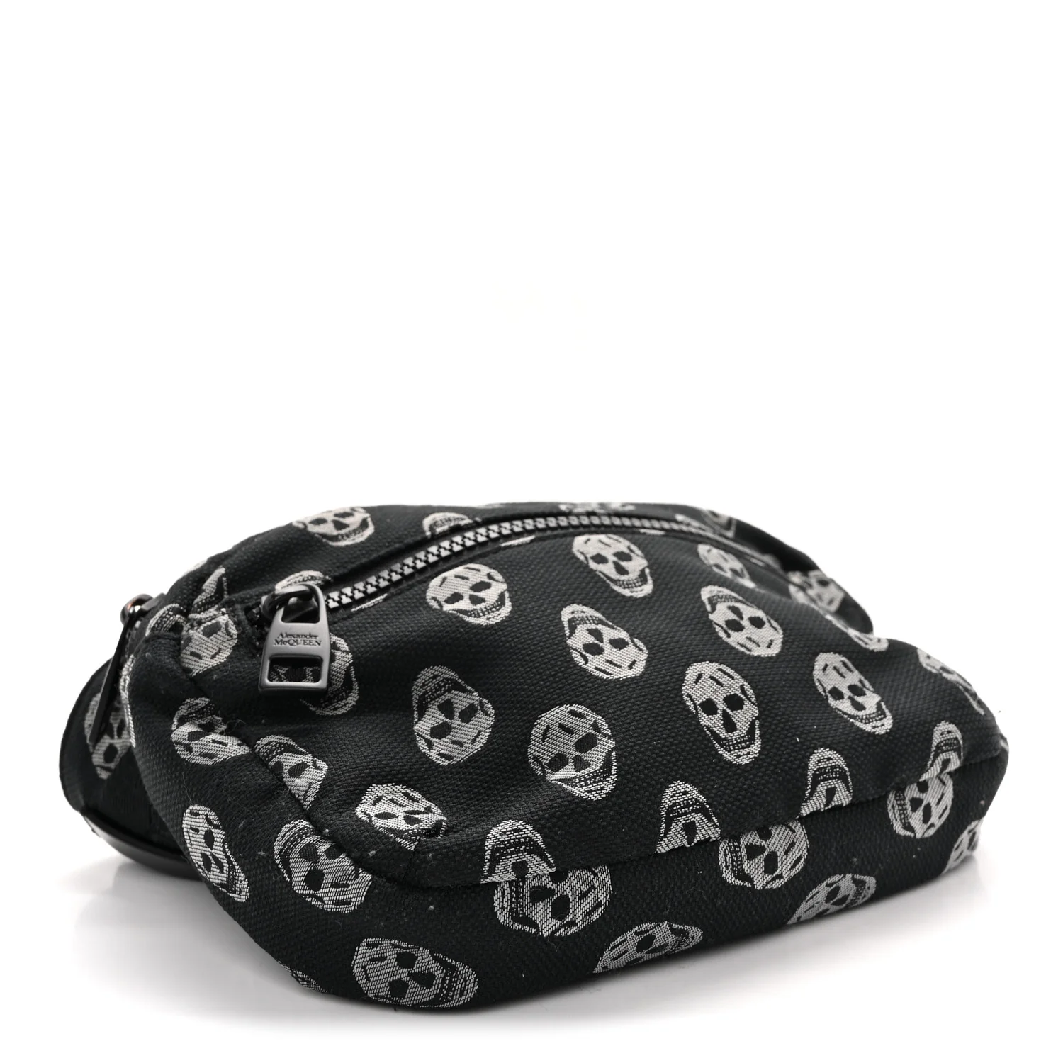 Alexander McQueen Jacquard Skull Belt Bag Black White - Image 4