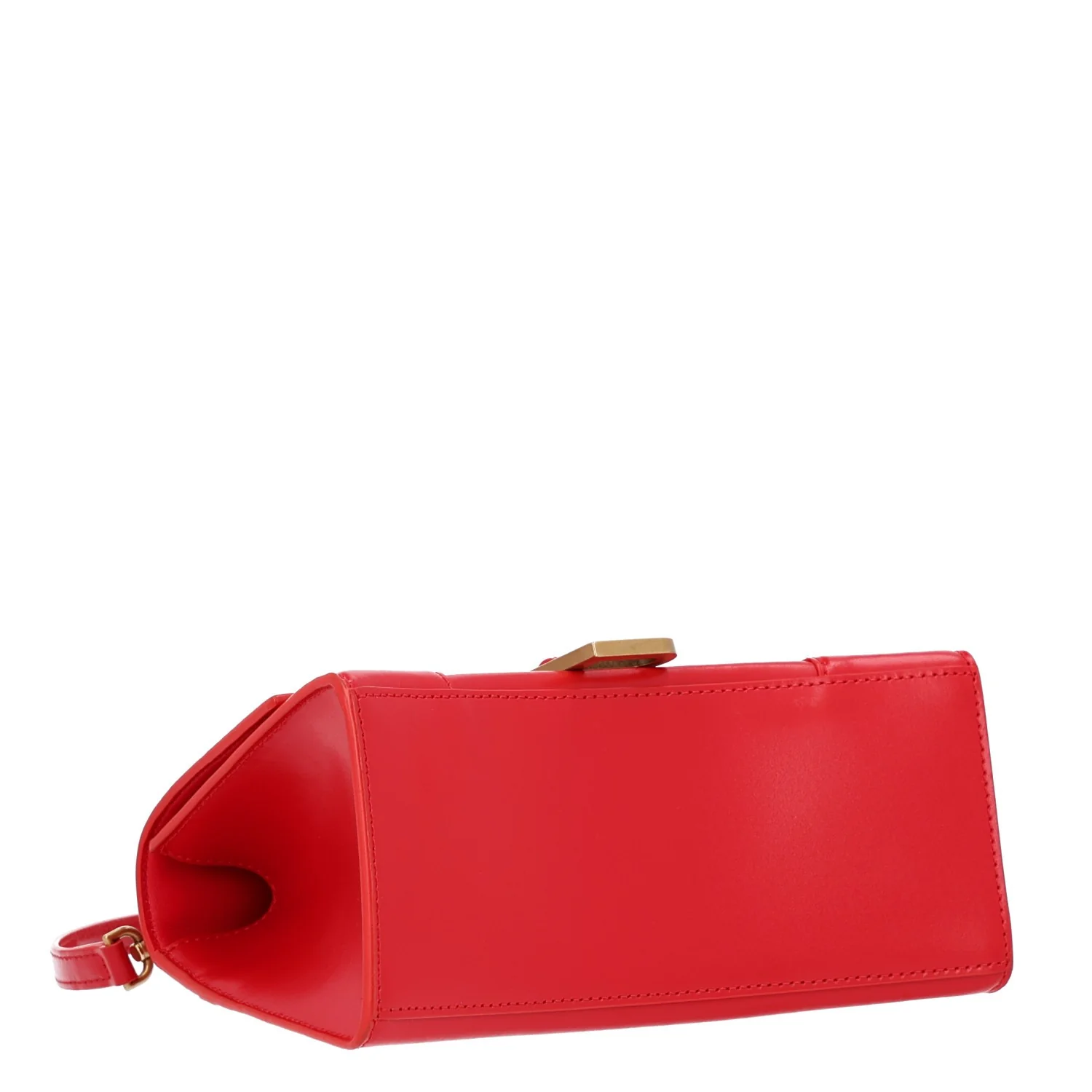 Balenciaga Shiny Box Calfskin Small Hourglass Top Handle Bag Bright Red - Image 4