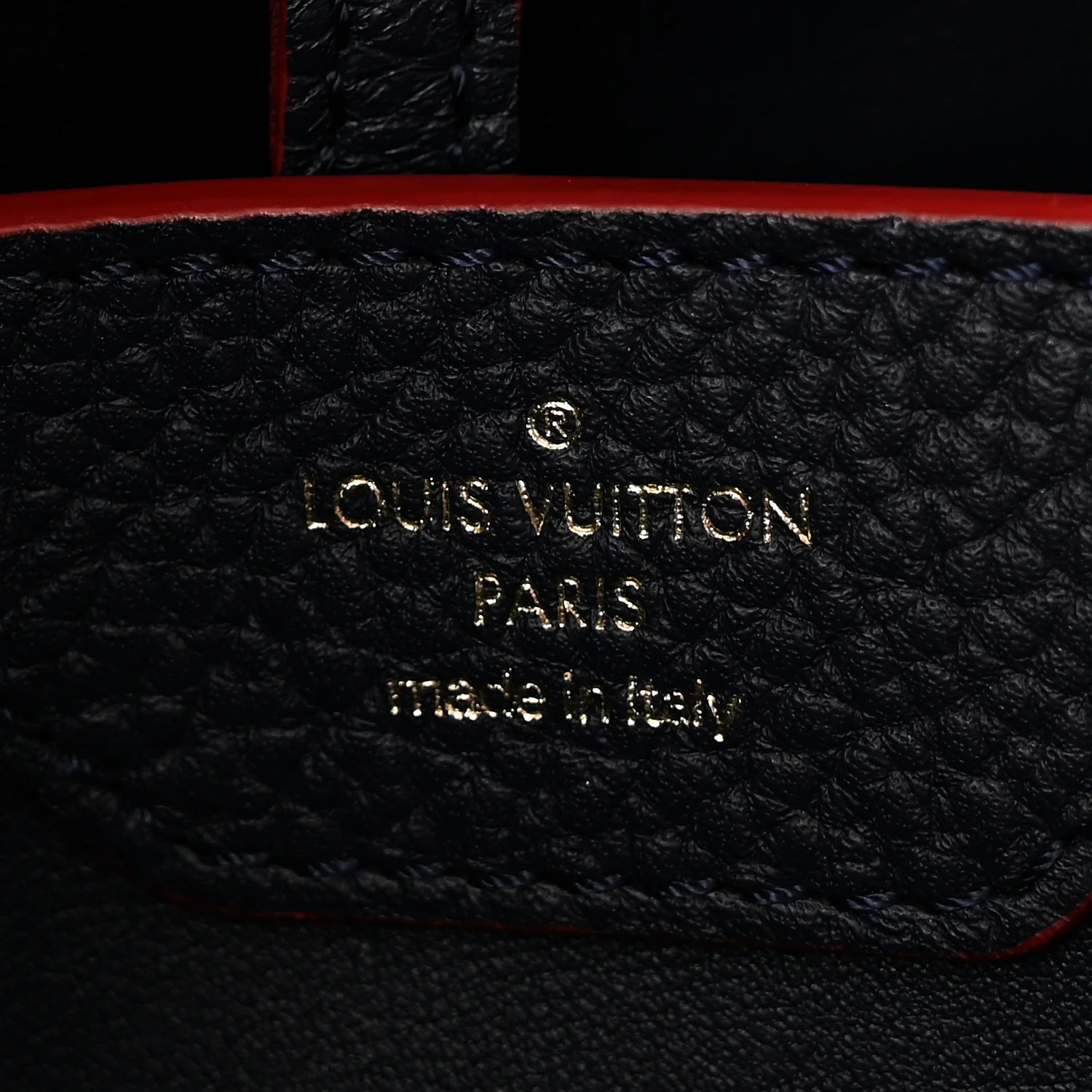 Louis Vuitton Taurillon Capucines PM Marine Rouge - Image 6