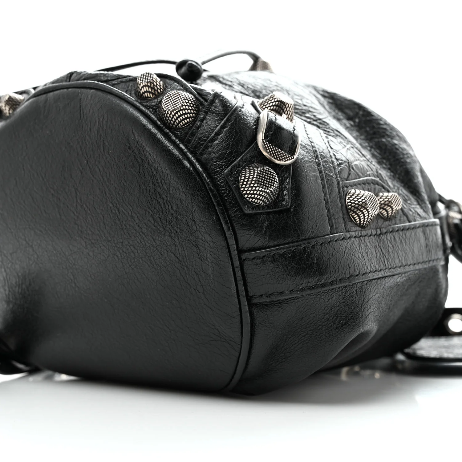 Balenciaga Agneau Arena Small Le Cagole Bucket Bag Black - Image 10