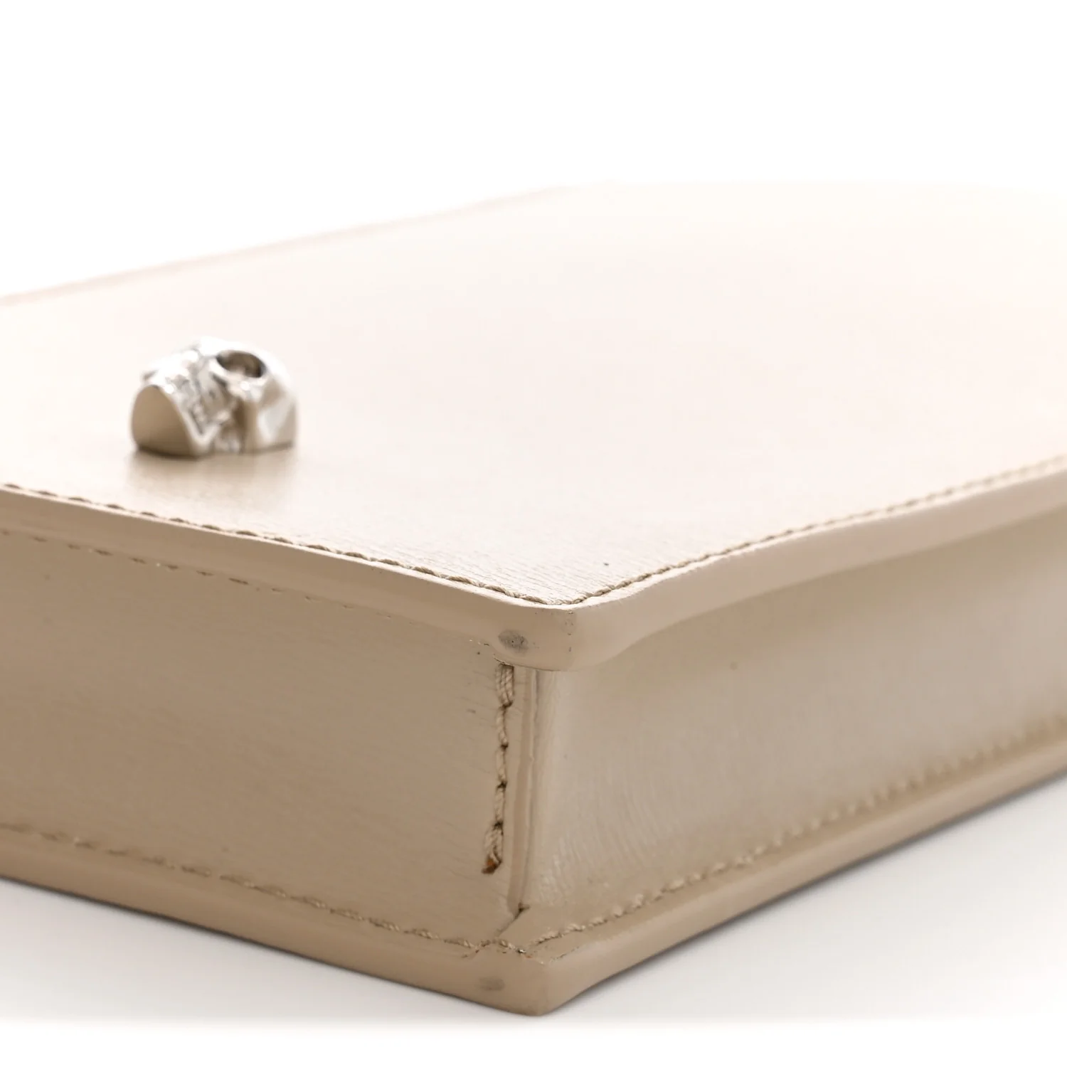 Alexander McQueen Calfskin Chain Phone Case Beige - Image 5
