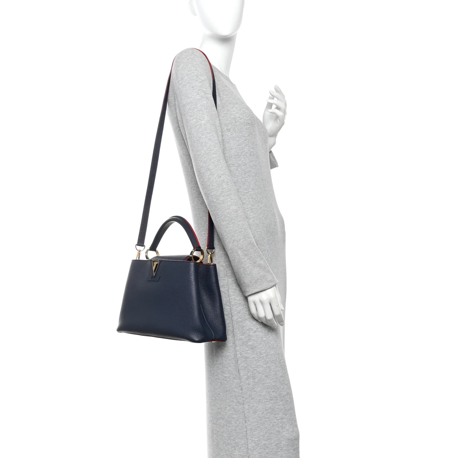 Louis Vuitton Taurillon Capucines PM Marine Rouge - Image 2