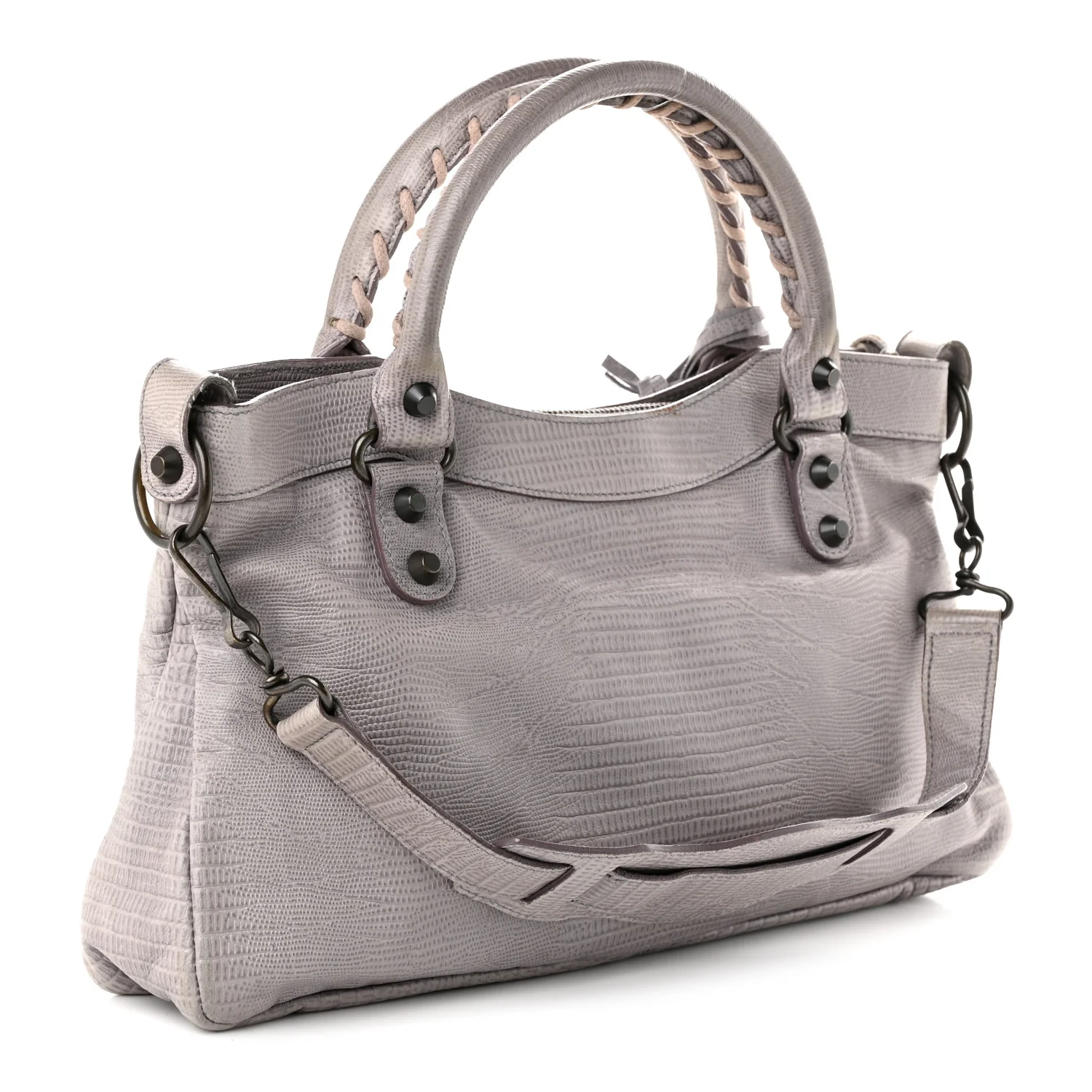 Balenciaga Agneau Lizard Embossed Classic Hardware First Fer - Image 4