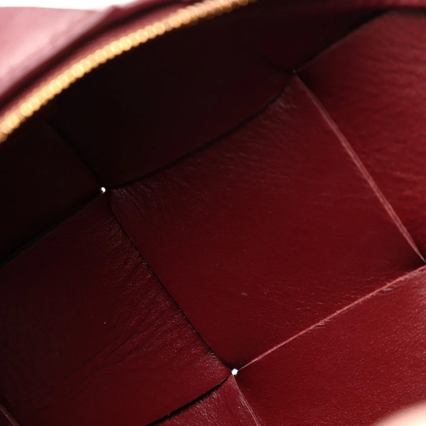 Bottega Veneta Lambskin Maxi Intrecciato Small Cassette Camera Bag Barolo - Image 10