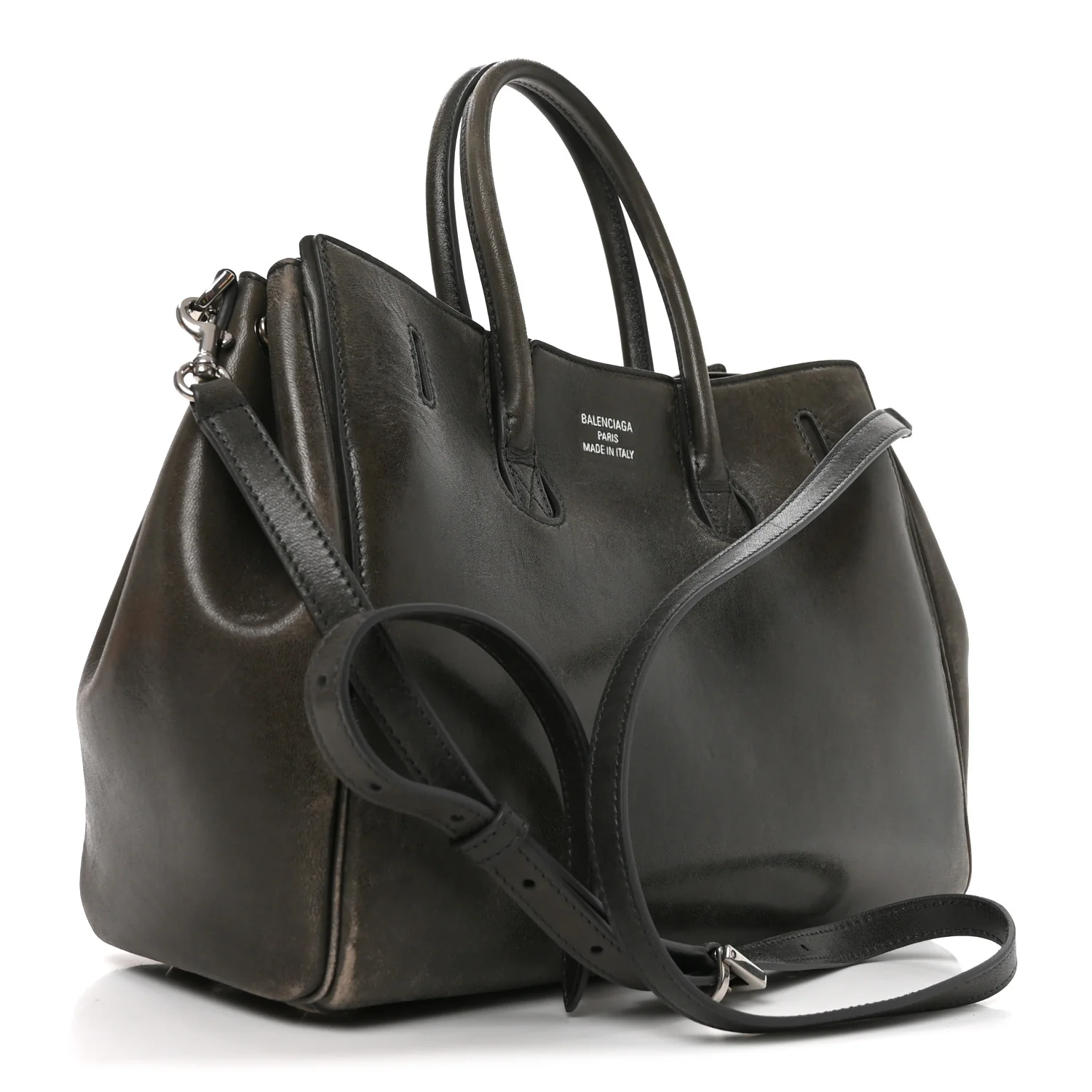 Balenciaga Vegetable Tanned Lambskin Small Bel Air Carry All Bag Grey - Image 3