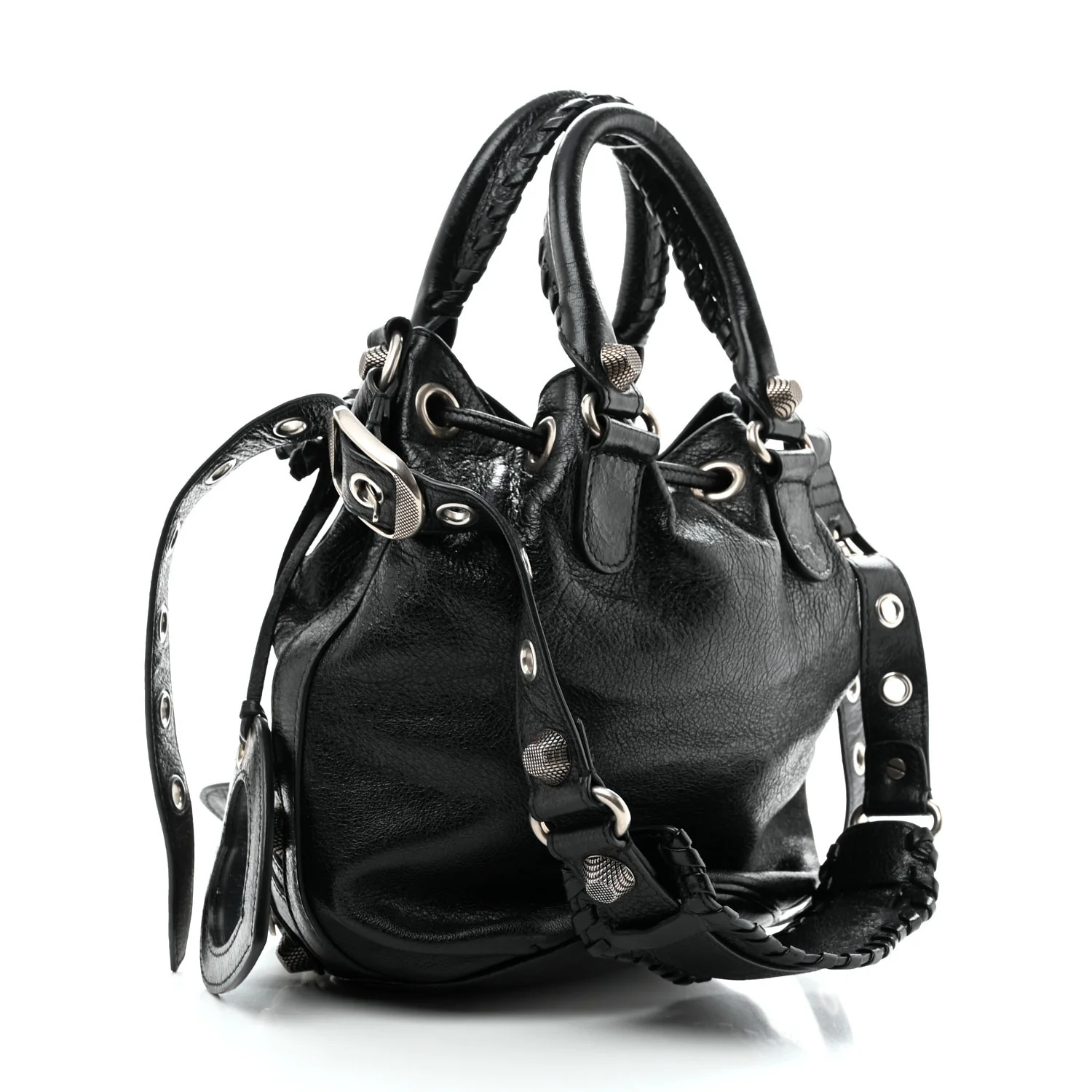 Balenciaga Agneau Arena Small Le Cagole Bucket Bag Black - Image 3