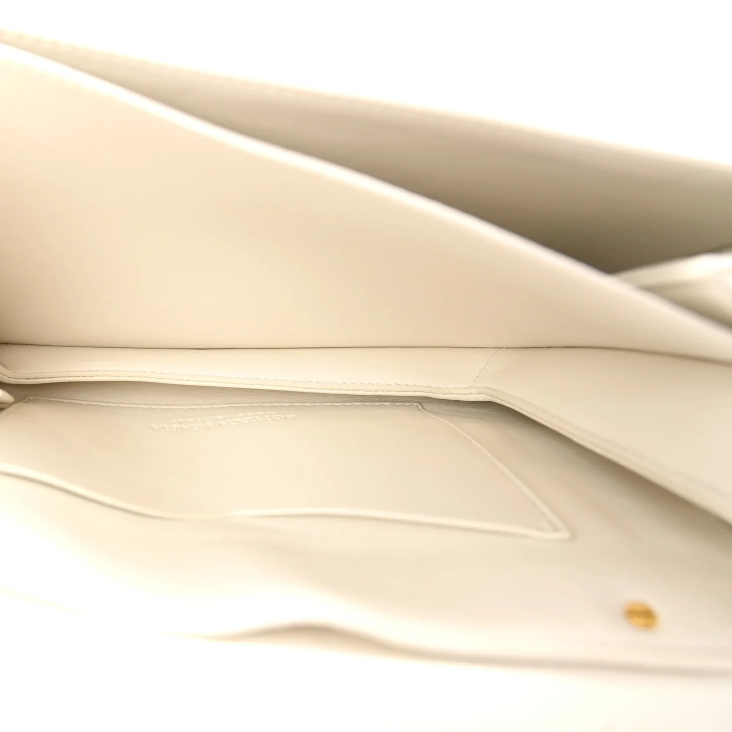 Bottega Veneta Calfskin Mount Envelope Bag White - Image 5