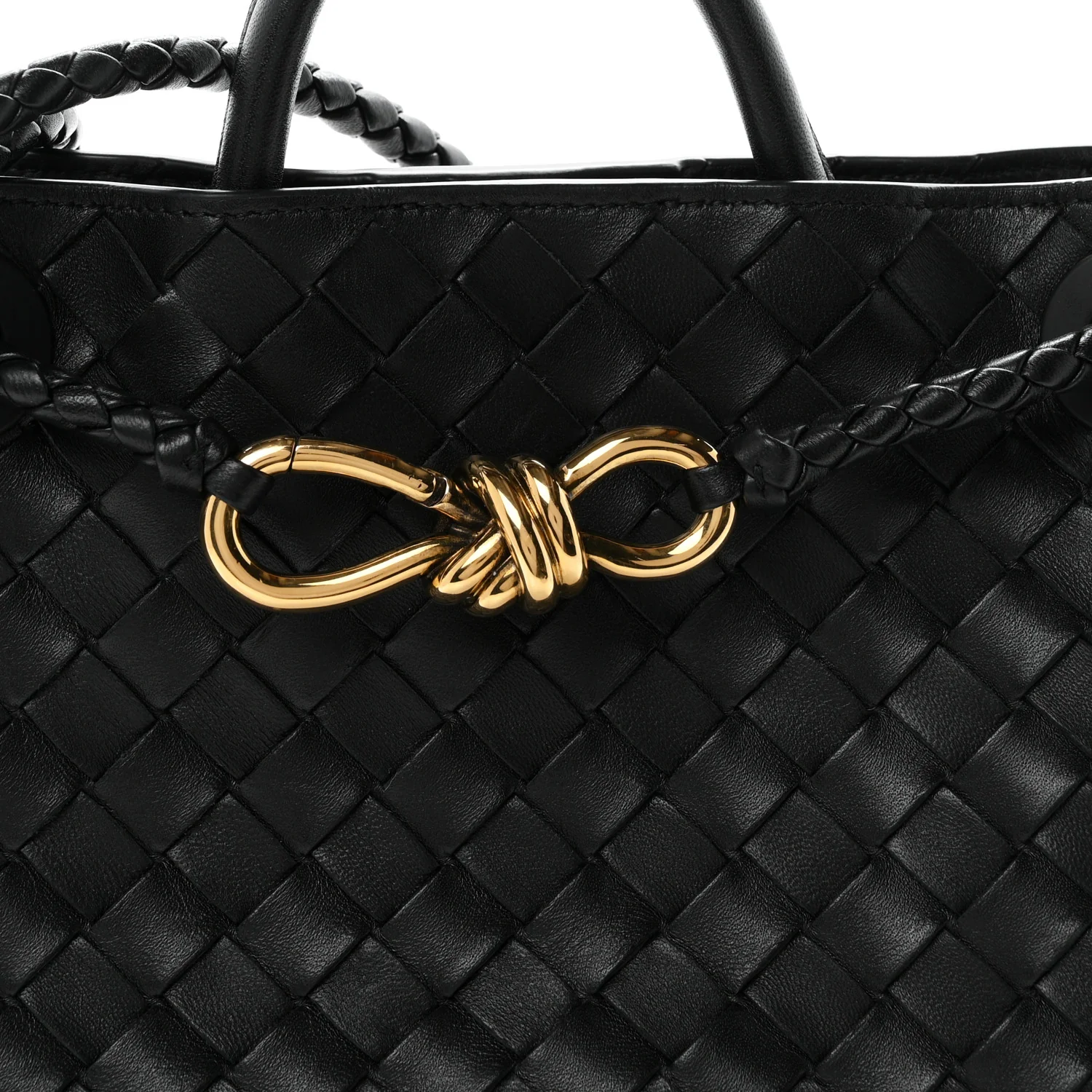 Bottega Veneta Nappa Intrecciato Small Andiamo Shoulder Bag Black - Image 7