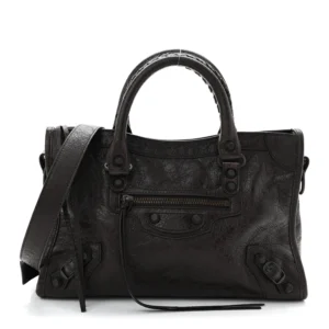 Balenciaga Agneau Arena Classic Hardware Small Le City Espresso