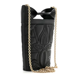 Alexander McQueen Calfskin Mini The Bow Bag Black