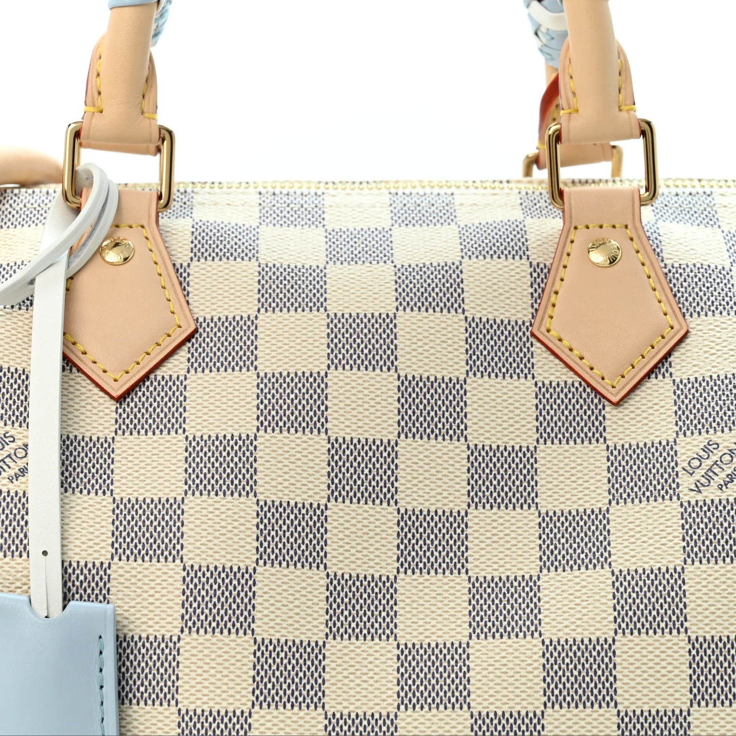 Louis Vuitton Damier Azur Braided Speedy Soft 30 Bleu Olympe - Image 7