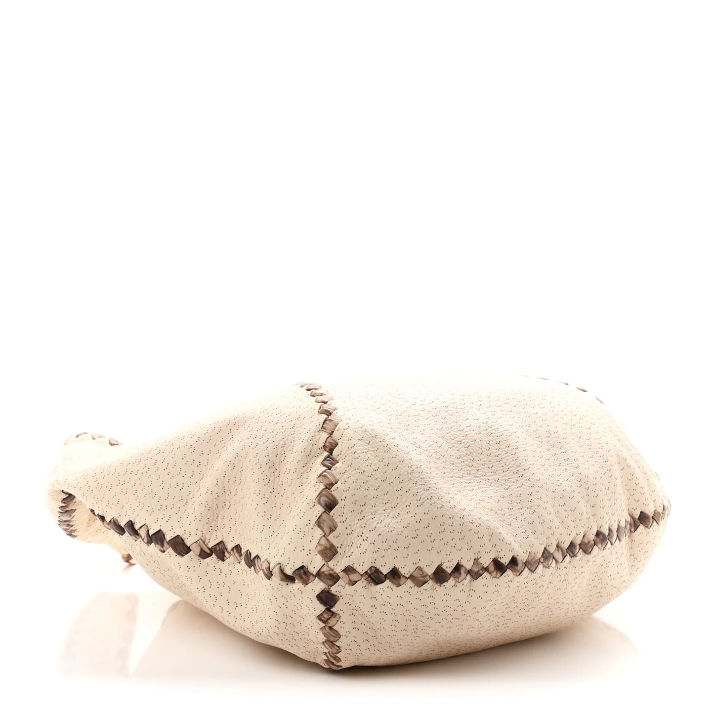 Bottega Veneta Cervo Deerskin Perforated Pekary Hobo Cream - Image 4