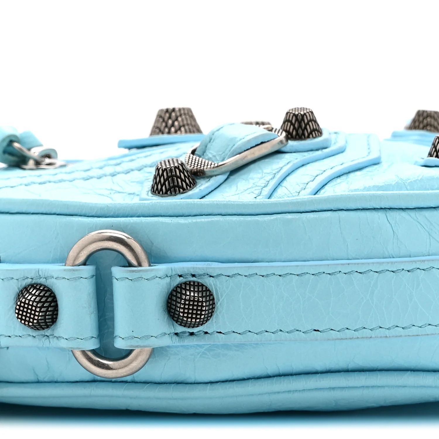 Balenciaga Agneau Arena Mini Le Cagole Heart Bag Blue - Image 9