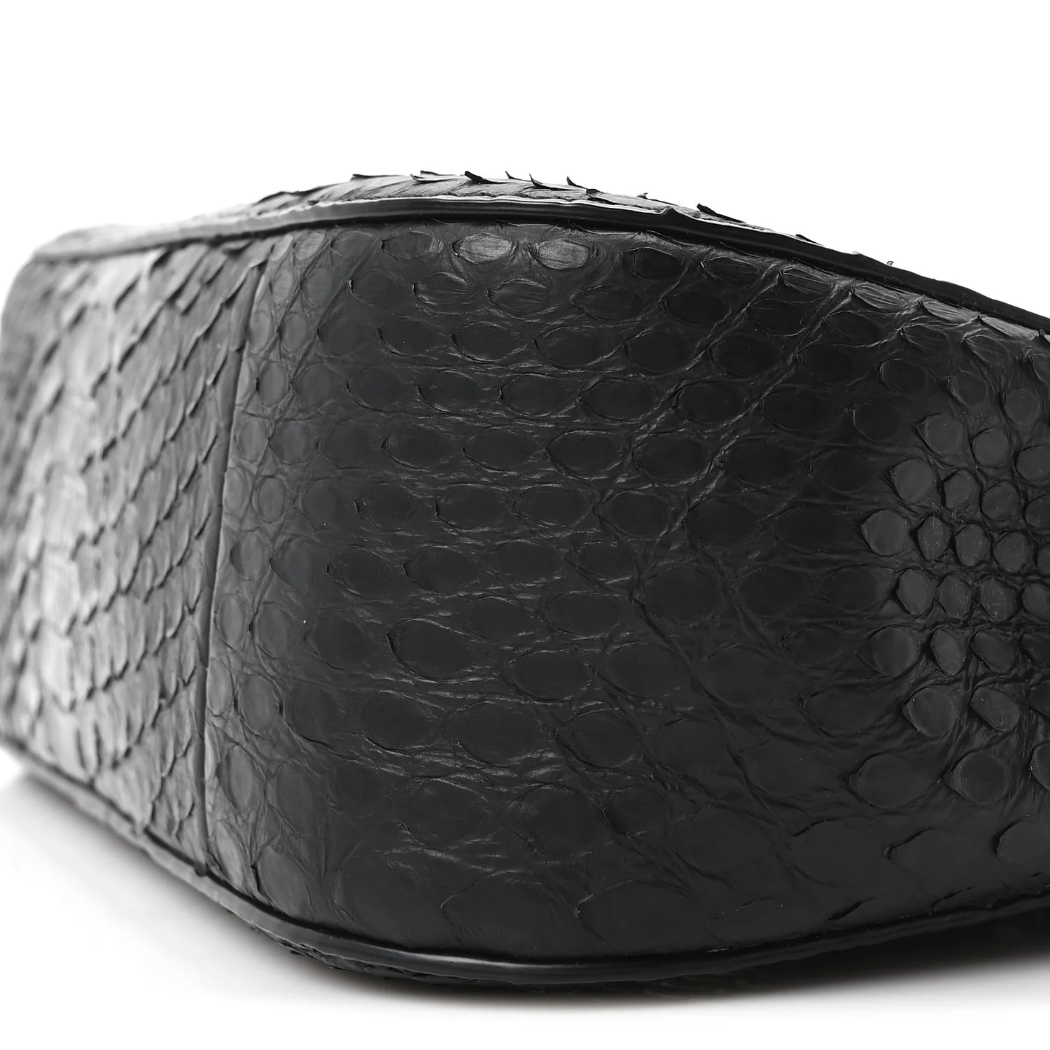 Alexander McQueen Snakeskin Crystal Mini T Bar Top Handle Black - Image 9