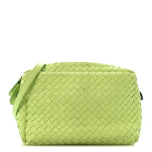 Bottega Veneta Nappa Intrecciato Small Camera Bag Acid Kiwi