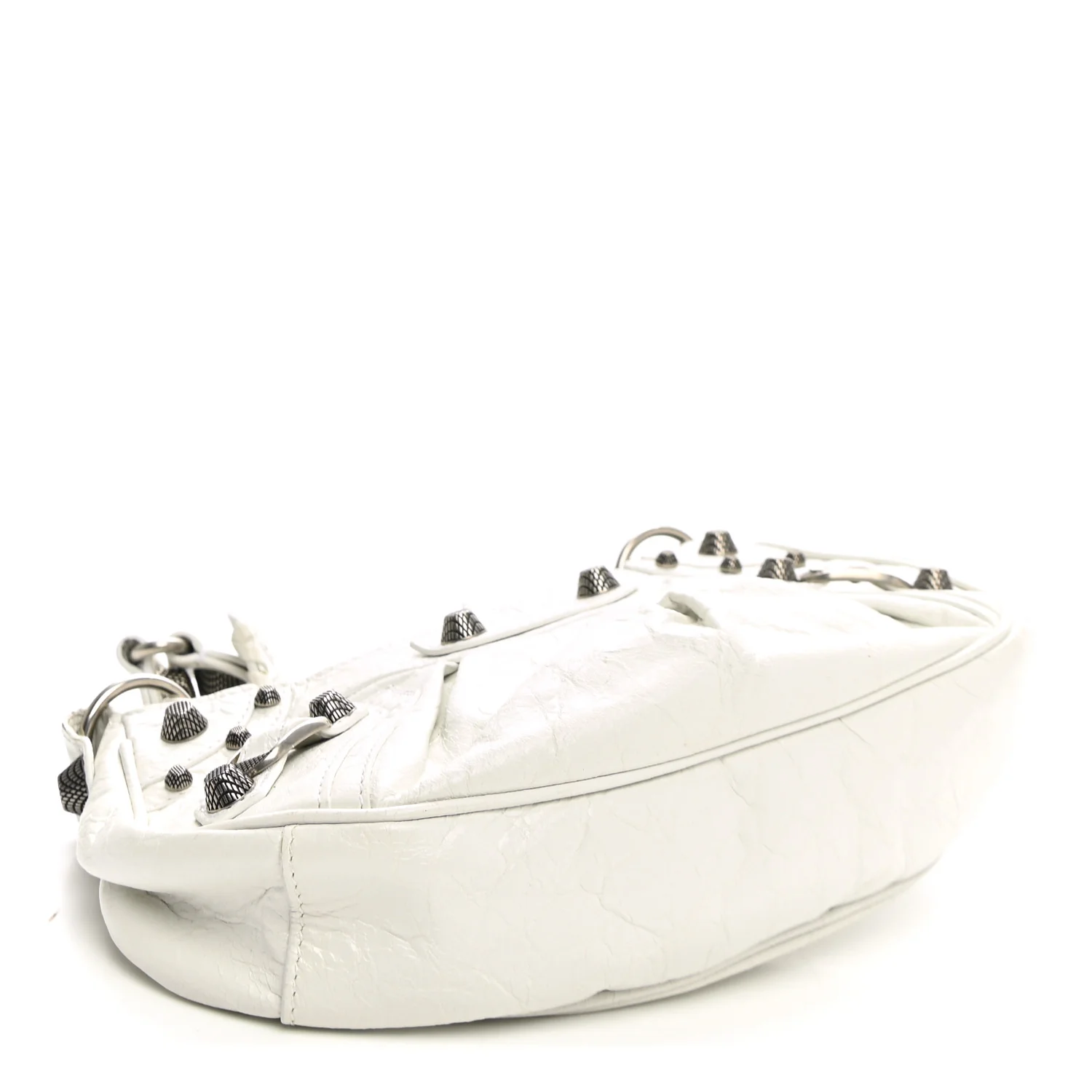Balenciaga Agneau Arena Le Cagole Shoulder Bag XS Optic White - Image 4