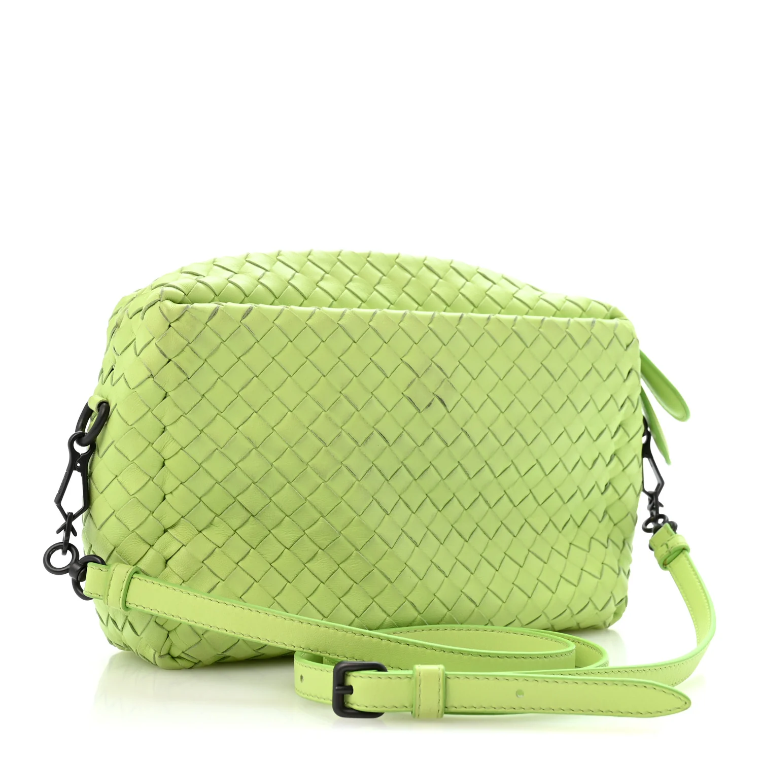 Bottega Veneta Nappa Intrecciato Small Camera Bag Acid Kiwi - Image 3