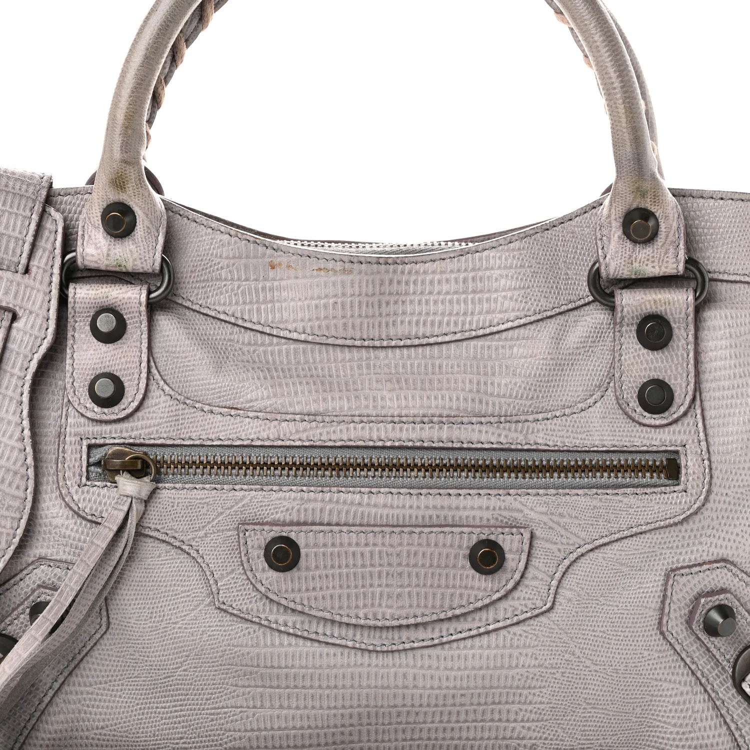 Balenciaga Agneau Lizard Embossed Classic Hardware First Fer - Image 9