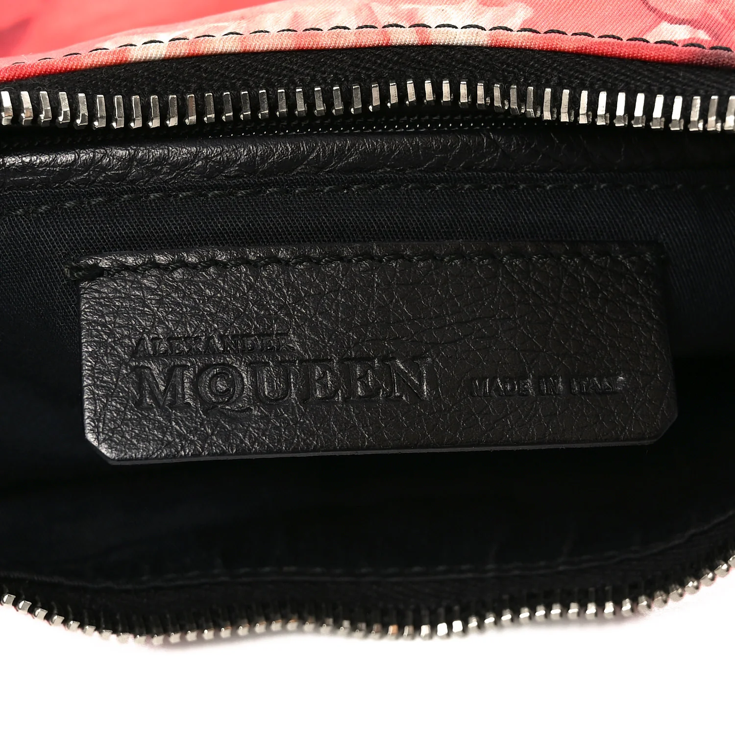 Alexander McQueen Silk Floral Print Clutch Red Multicolor - Image 10