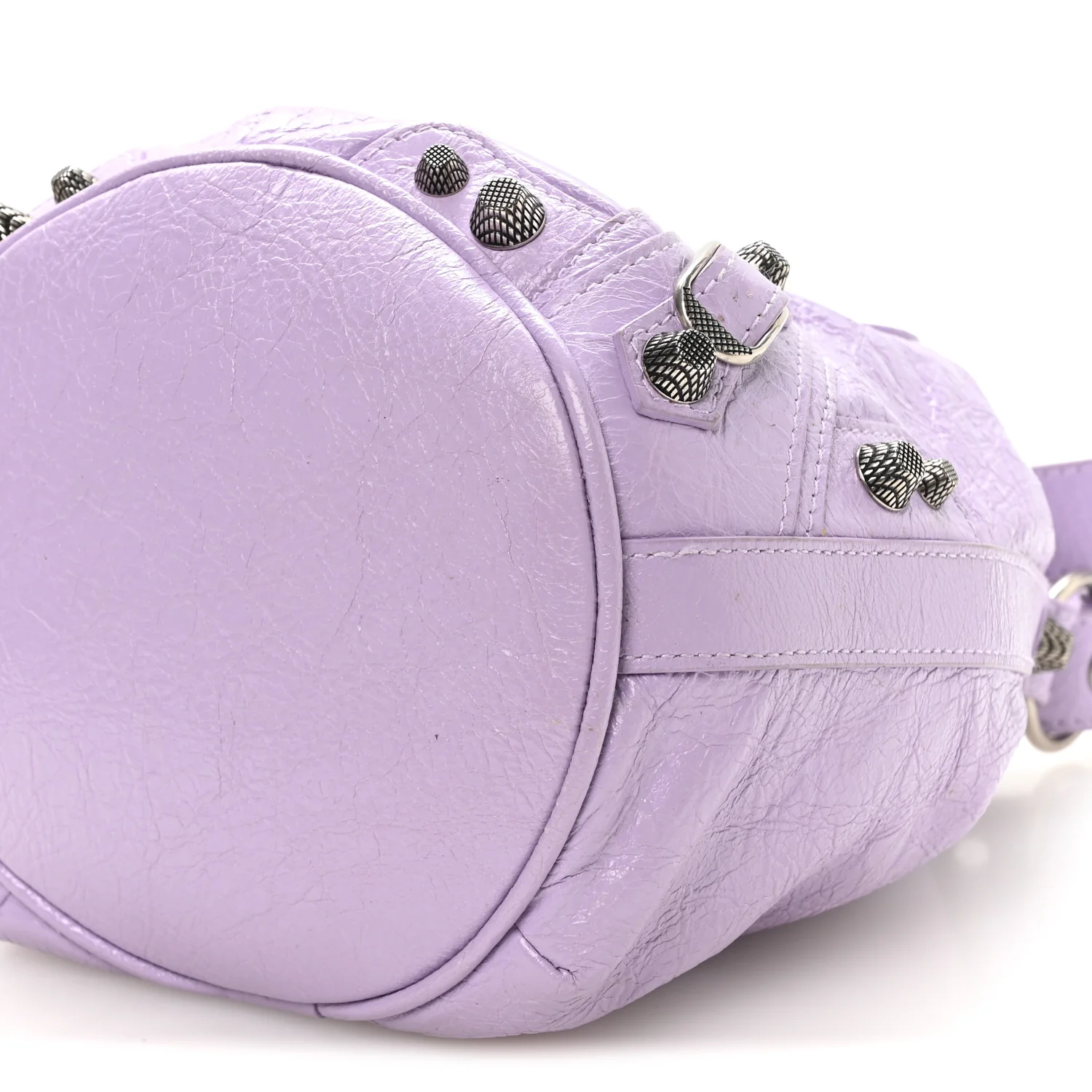 Balenciaga Agneau Arena Le Cagole Bucket Bag XS Lilac - Image 10