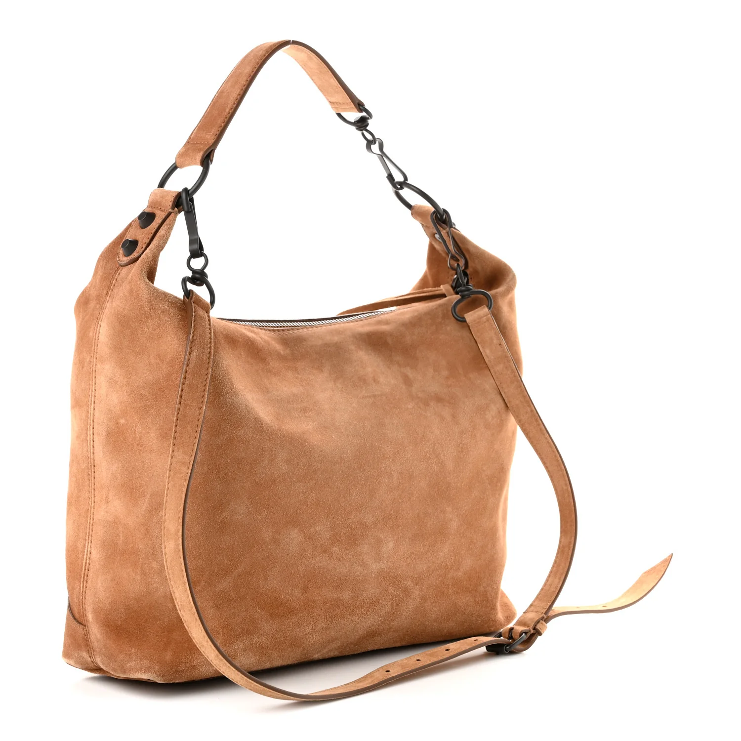 Balenciaga Suede Classic Hardware Small Le City Hobo Bag Camel - Image 3