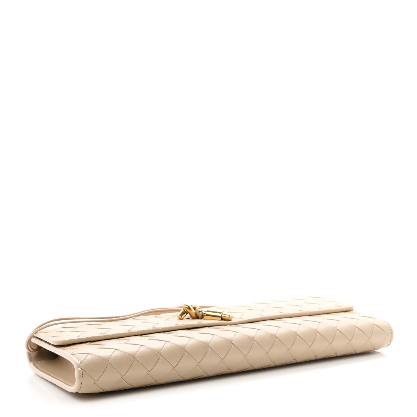 Bottega Veneta Nappa Intrecciato Long Andiamo Top Handle Clutch Ecru - Image 4
