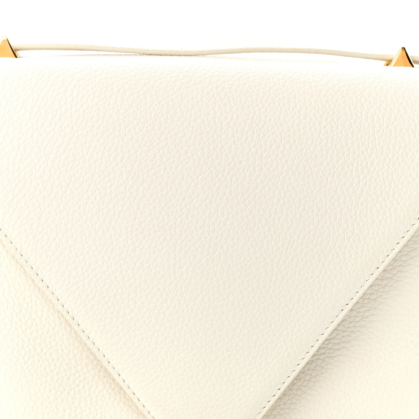 Bottega Veneta Calfskin Mount Envelope Bag White - Image 8