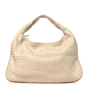 Bottega Veneta Nappa Intrecciato Large Belly Veneta Hobo White