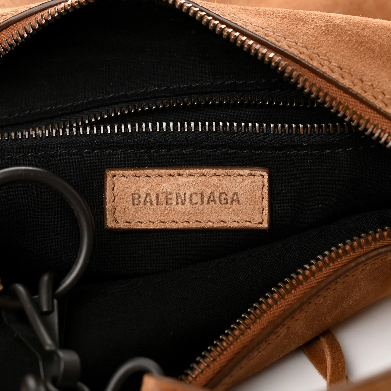 Balenciaga Suede Classic Hardware Small Le City Hobo Bag Camel - Image 5