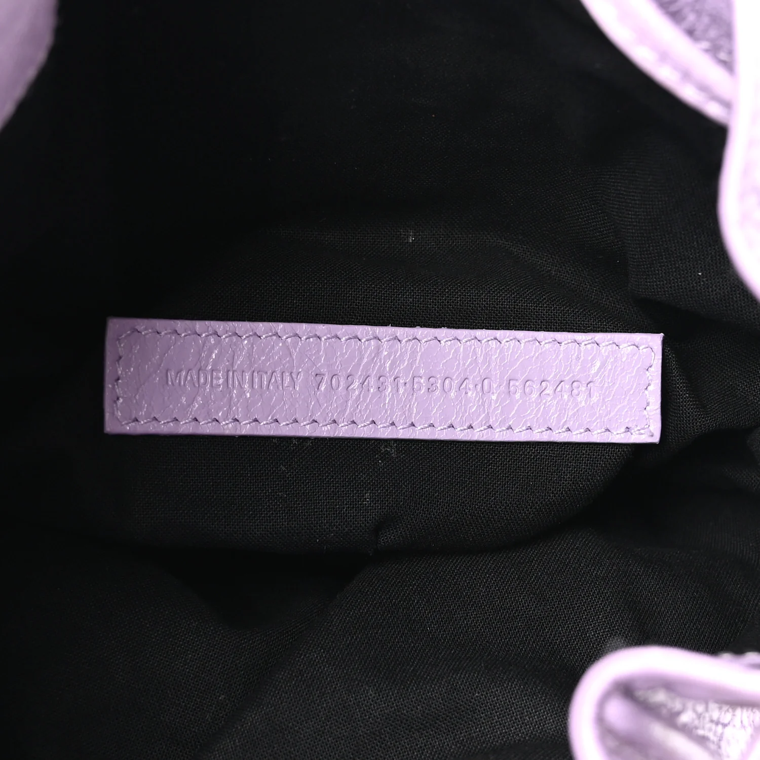 Balenciaga Agneau Arena Le Cagole Bucket Bag XS Lilac - Image 7