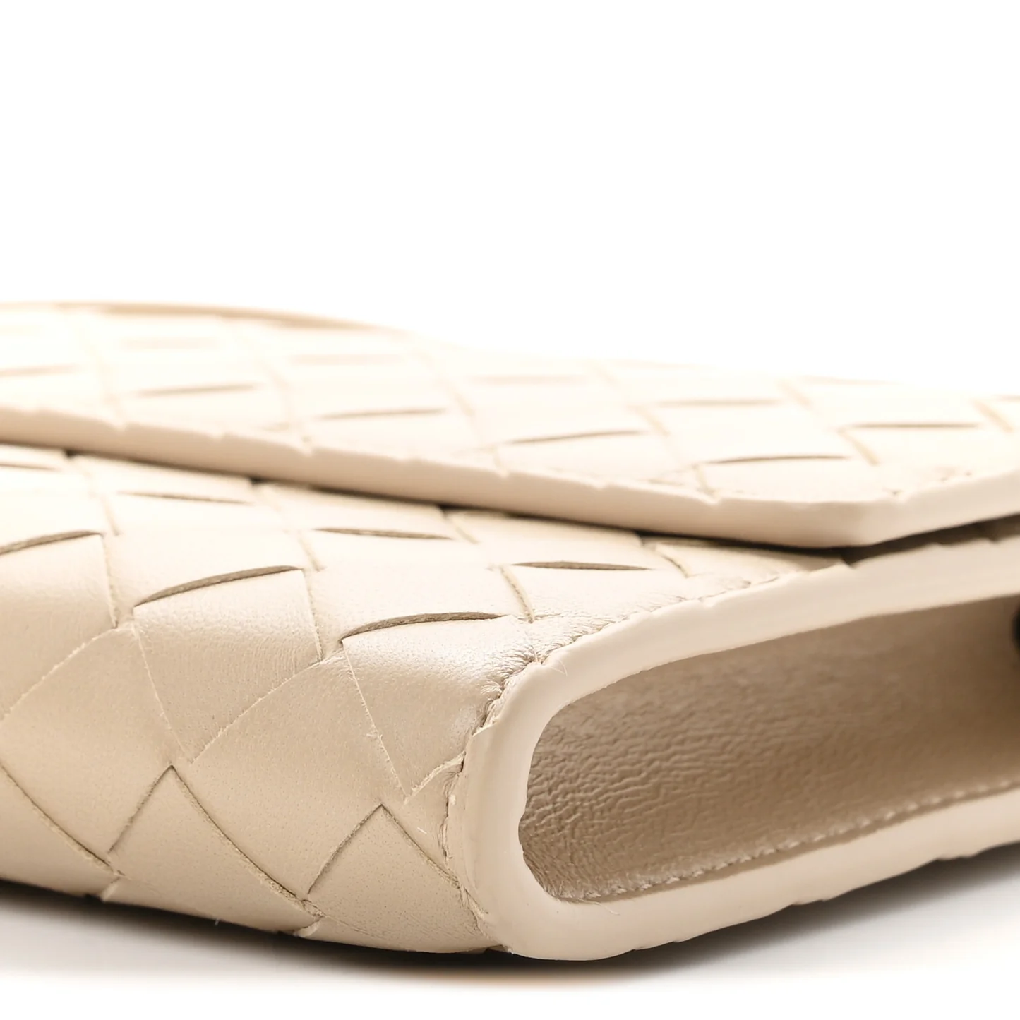 Bottega Veneta Nappa Intrecciato Long Andiamo Top Handle Clutch Ecru - Image 9